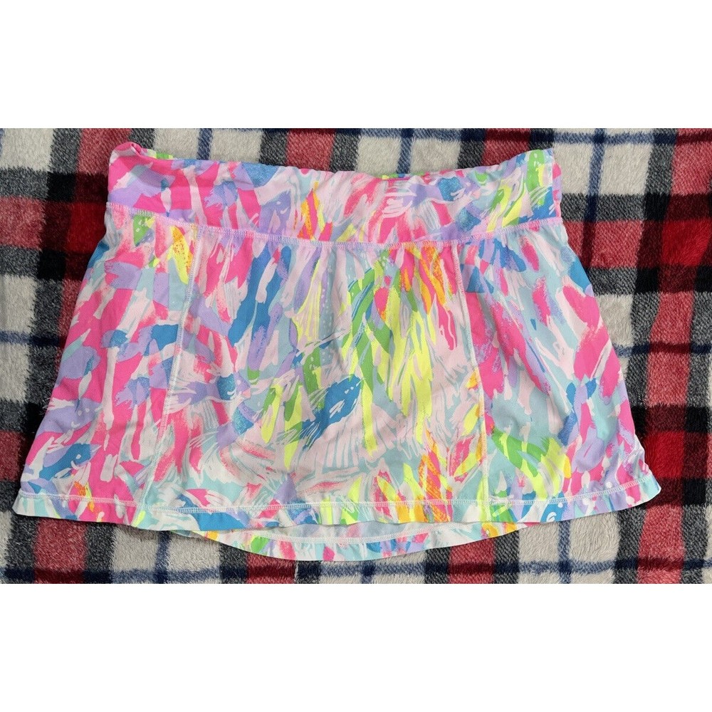 Women's Lilly Pulitzer Luxletic Golf Tennis Skirt Size M Pink Shorts Underneath